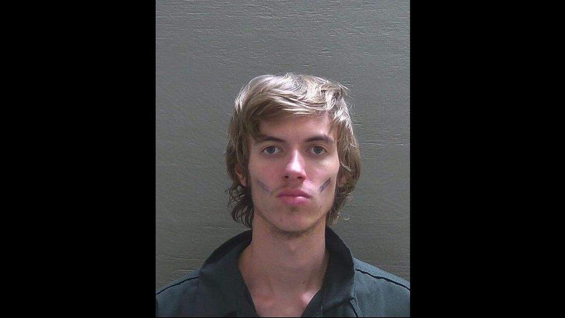 Zane Alexander Carlson’s booking photo on Jan. 30, 2019, at Escambia County Jail in Florida.