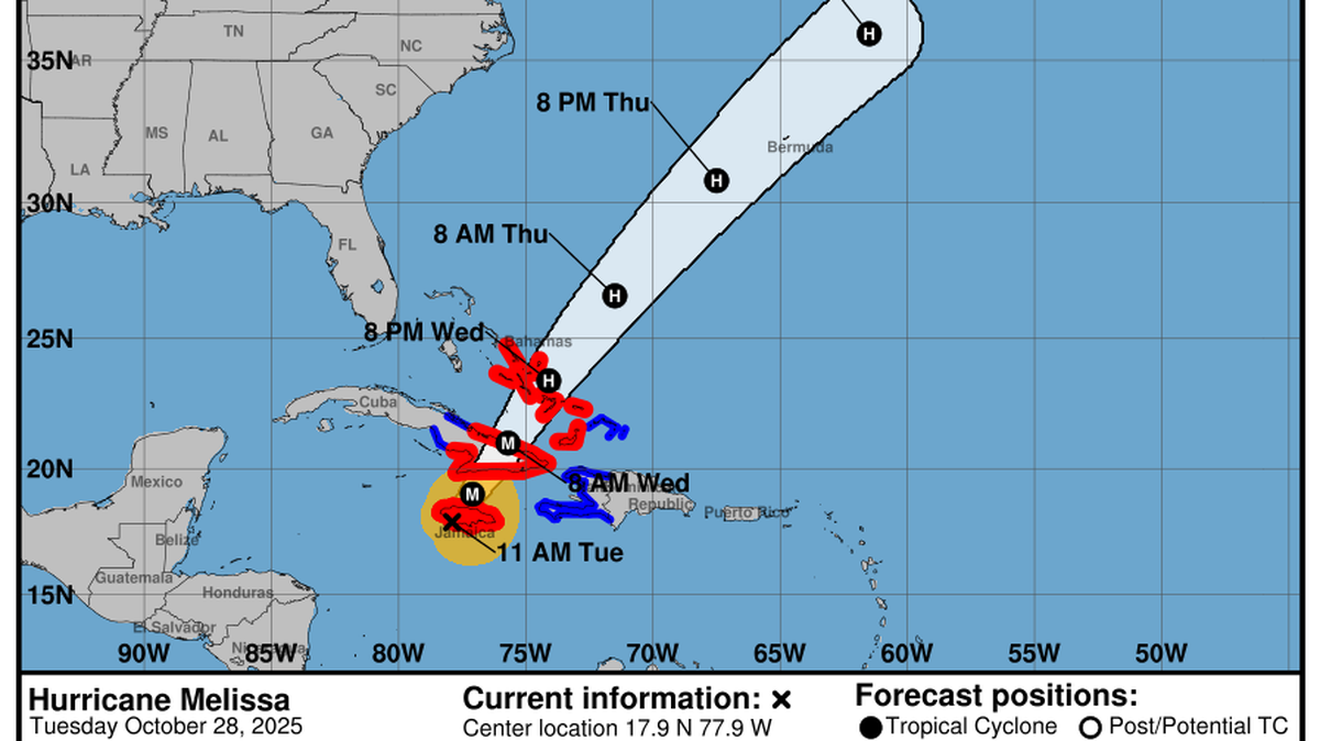 Hurricane Melissa inched closer to landfall as a Category 5 storm.
