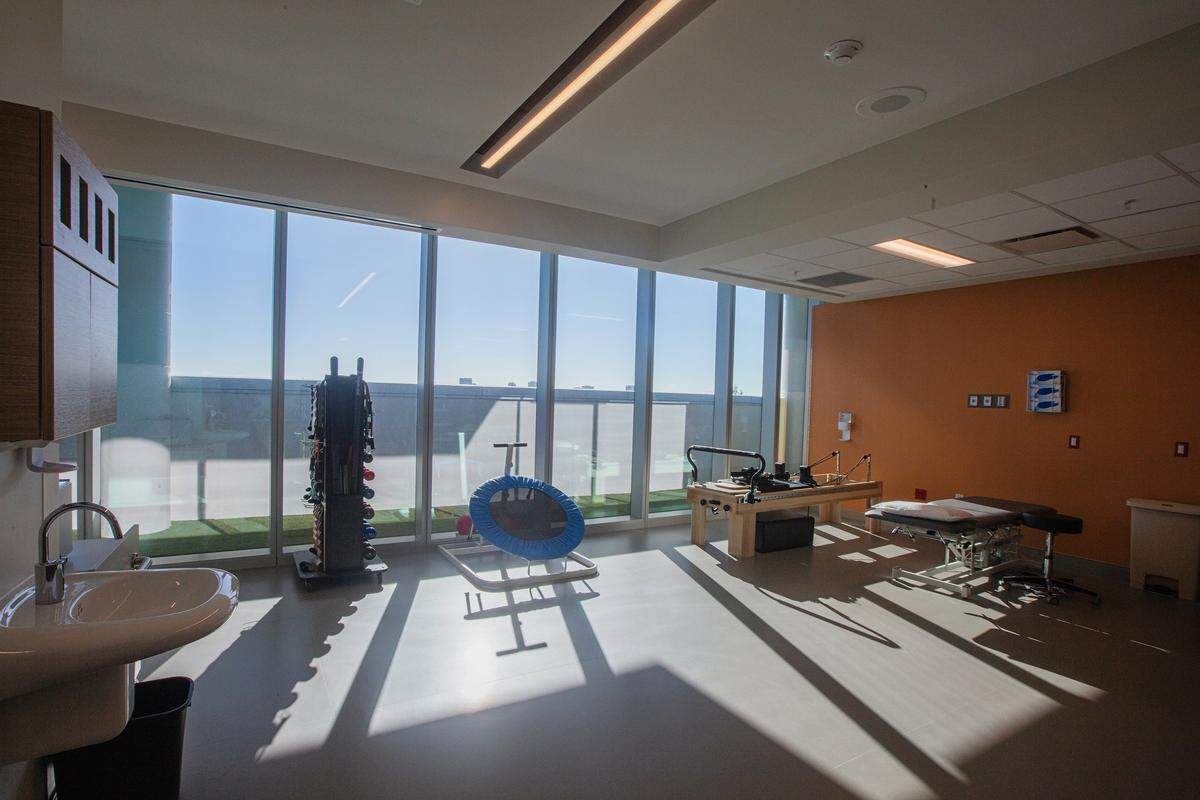 Miami, Florida, September 30, 2025 - A view of the Physical therapy space at UHealth SoLé Mia Medical Center.
