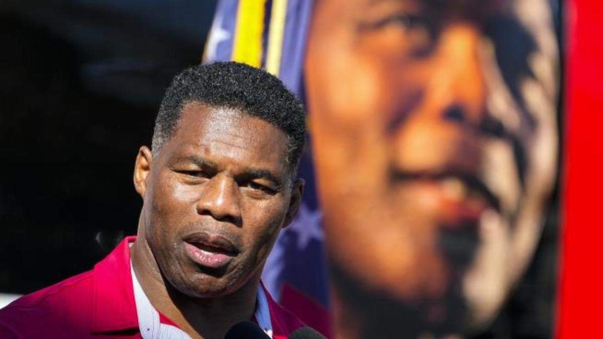 Republican U.S. Senate candidate Herschel Walker speaks during a campaign rally Nov. 29 in Greensboro, Ga.