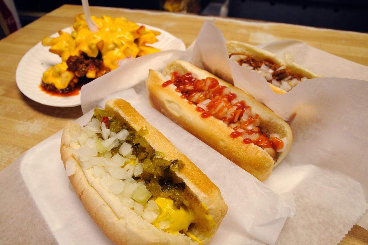 A sampling at Arbetter Hot Dogs in Westchester.
