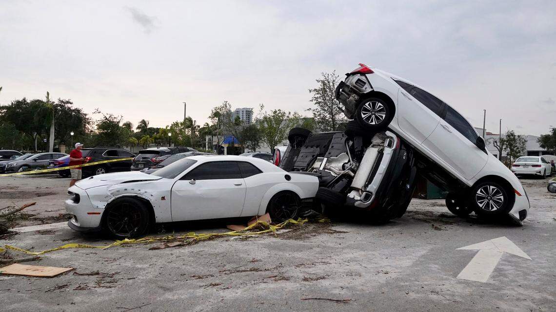 See photos, videos of tornado flipping cars and destroying homes in Palm Beach County