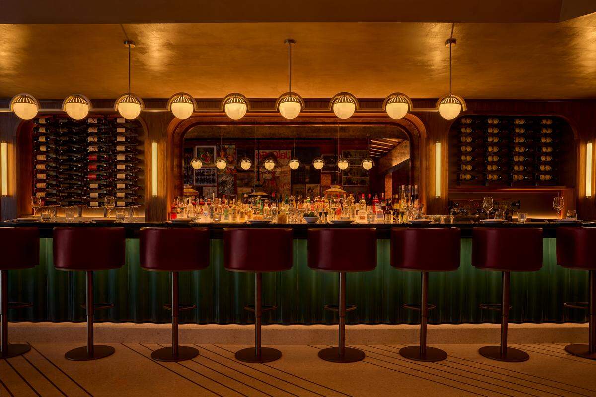 The bar at Le Specialità in Miami’s Design District.