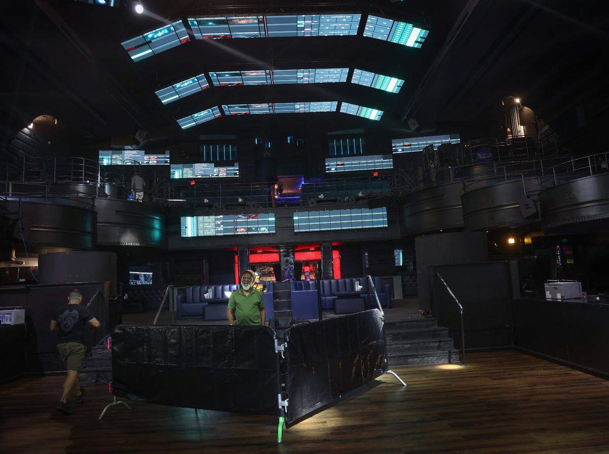Sound technician “Virgo” completes a sound check before the Reggae Revolutions concert, featuring Third World, Inner Circle and Yohan Marley, at M2 in South Beach on Sunday, March 10, 2024. The concert was one of Miami Beach’s spring break musical offerings.