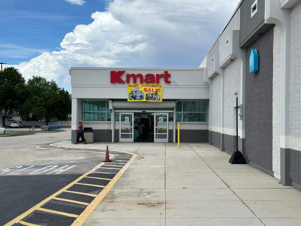 All that remains of the Kmart in the Kendale Lakes Plaza at 14091 SW 88th St. is the portion of the store that once was the garden department. It now is the entire Kmart, one of just two in the United States. The rest of the space is a large leased At Home store.