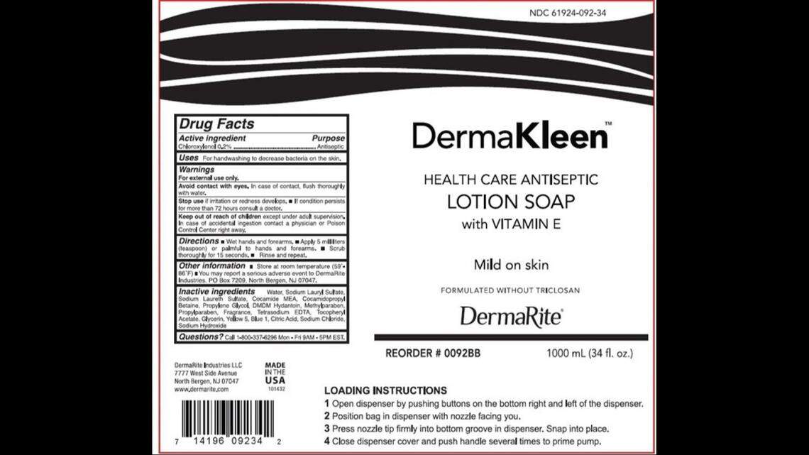 The label for DermaKleen
