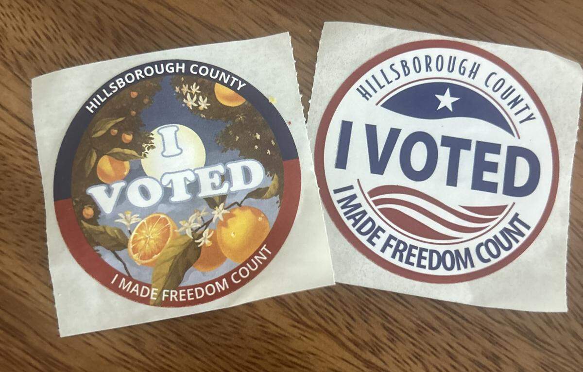 The Hillsborough County “I Voted” sticker design on Nov. 5, 2024.