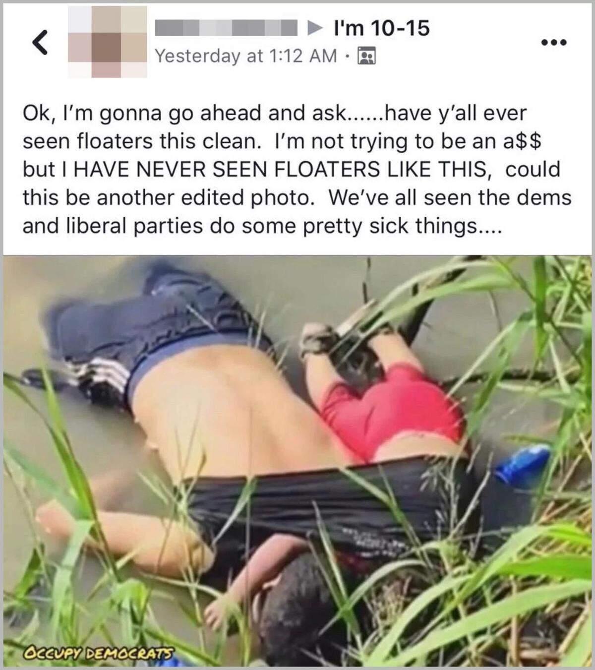 A screenshot from the Facebook group.