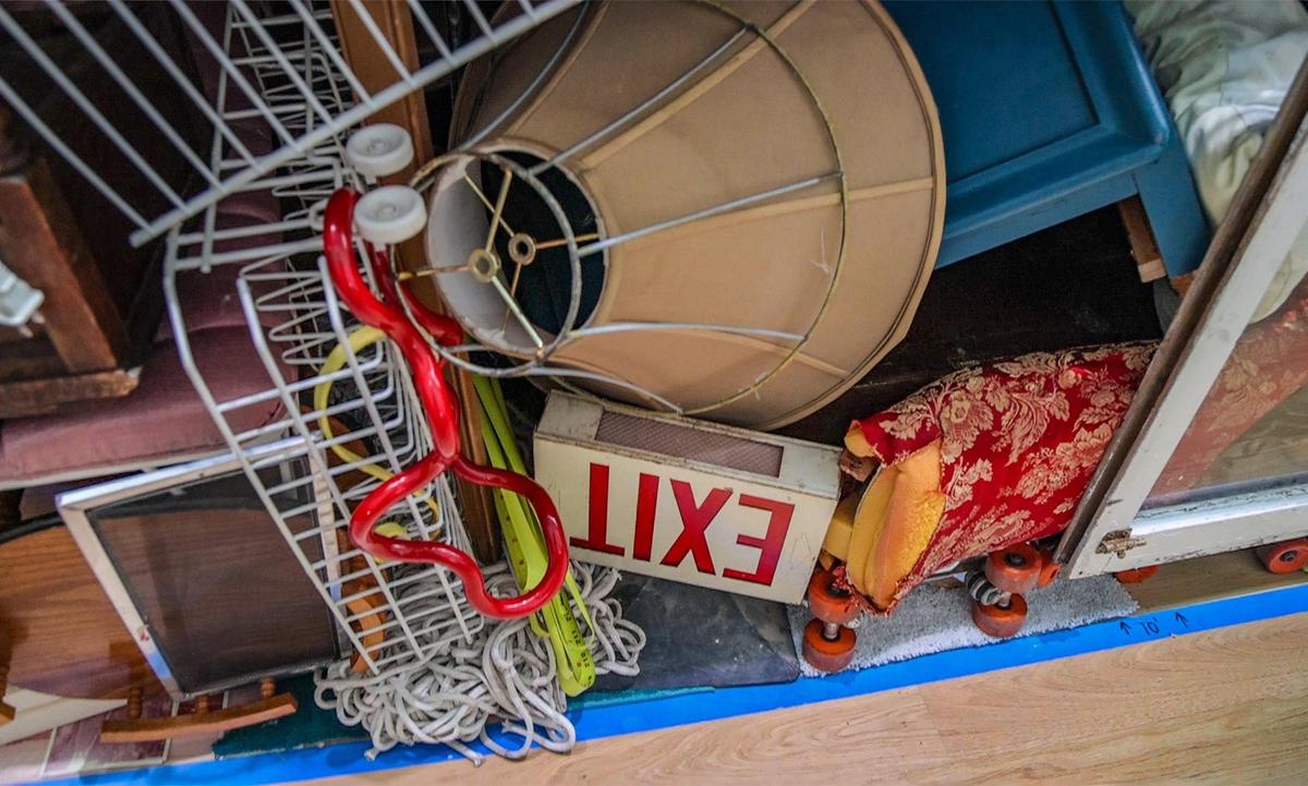 Detail of the installation by artist Kerry Phillips made with items she has collected through the years for her coming solo exhibit titled “Kerry Phillips: Between the Mundane and the Miraculous.” at the Bass Museum in Miami Beach opening August 17th. on Friday, August 04, 2023.