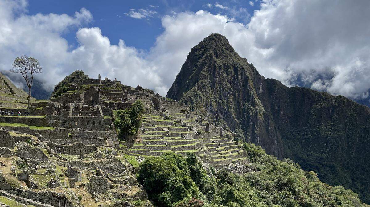 General view of the ancient Inca citadel of Machu Picchu in the Urubamba valley, near the Andean city of Cusco, taken on April 21, 2023.