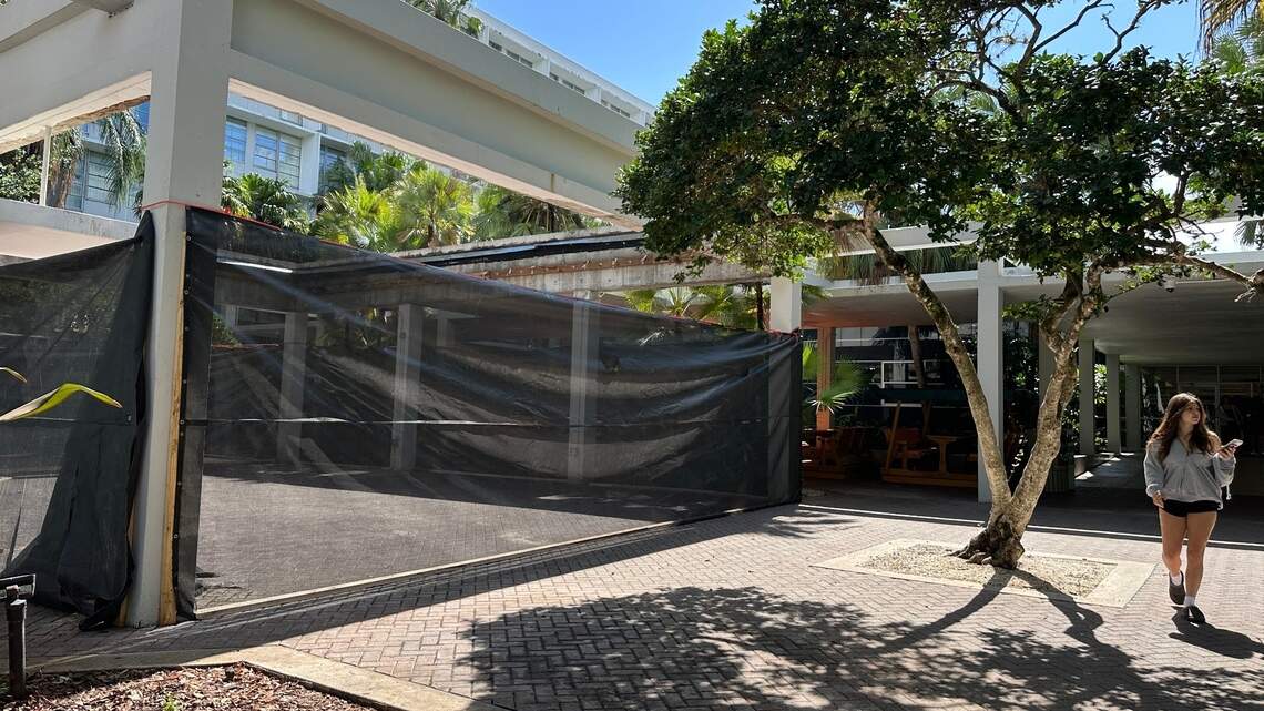Patio roof at UM dorm complex partially collapses from heavy rains. No injuries: UM