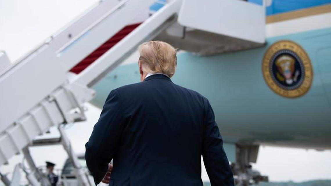 During a rally, President Trump said he might leave the country if he loses the election to Joe Biden.