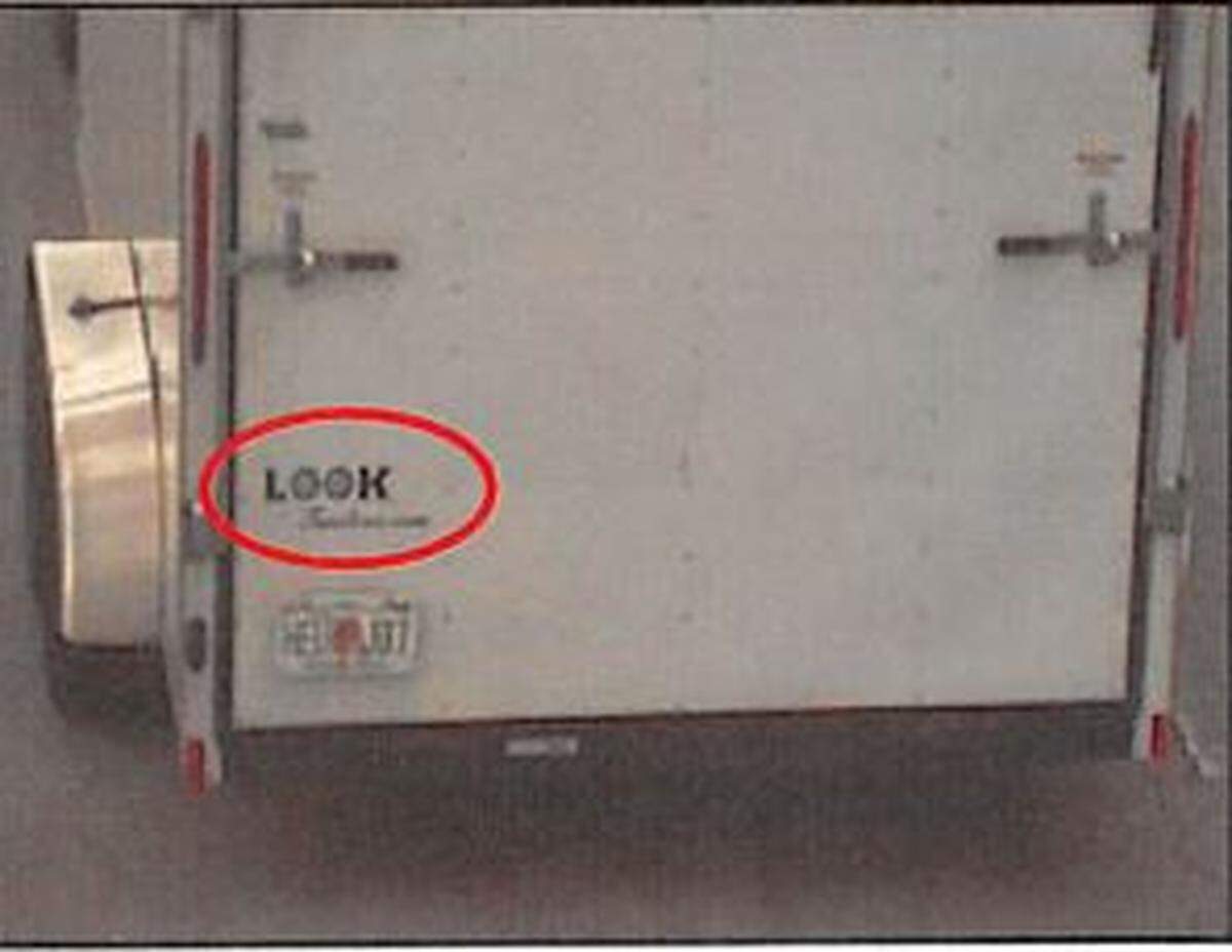 Rear of the stolen trailer containing the go-karts.