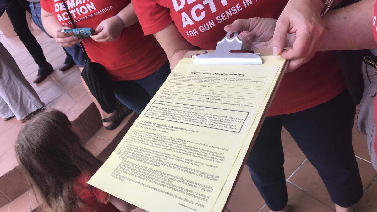 There are companies that specialize in gathering signatures for petitions to place constitutional amendments on the ballot in Florida.