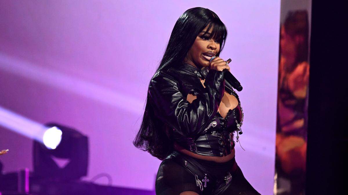ATLANTA, GEORGIA - OCTOBER 03: In this image released on October 10, 2023, JT of City Girls performs onstage during the BET Hip-Hop Awards 2023 on October 03, 2023 in Atlanta, Georgia. (Photo by Paras Griffin/Getty Images)