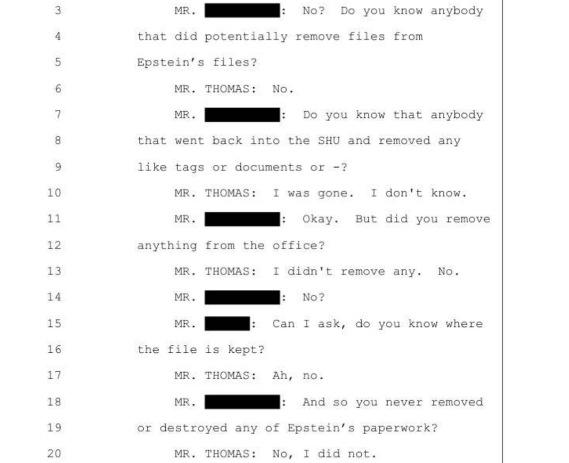 The Department of Justice Office of the Inspector General interviewed Michael Thomas on June 17, 2021.
