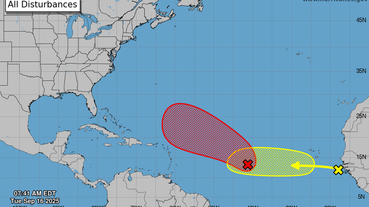 The hurricane center is tracking two systems in the Atlantic, neither which pose any immediate threats to Florida.