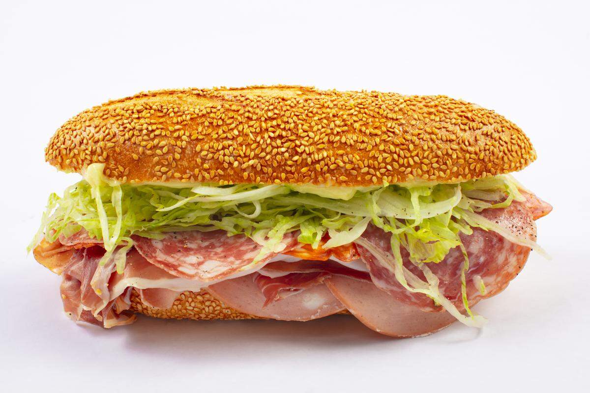 Vinaigrette’s signature sub is the Vinaigrette Combo: prosciutto, mortadella, Calabrian salami, soppressata, truffled Pecorina cheese with a house vinaigrette.