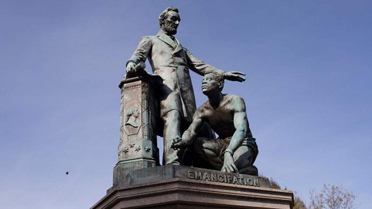 The Lincoln Emancipation Statue in Boston is a replica of the one that sits in Lincoln Park in Washington D.C.’s Capitol Hill neighborhood.