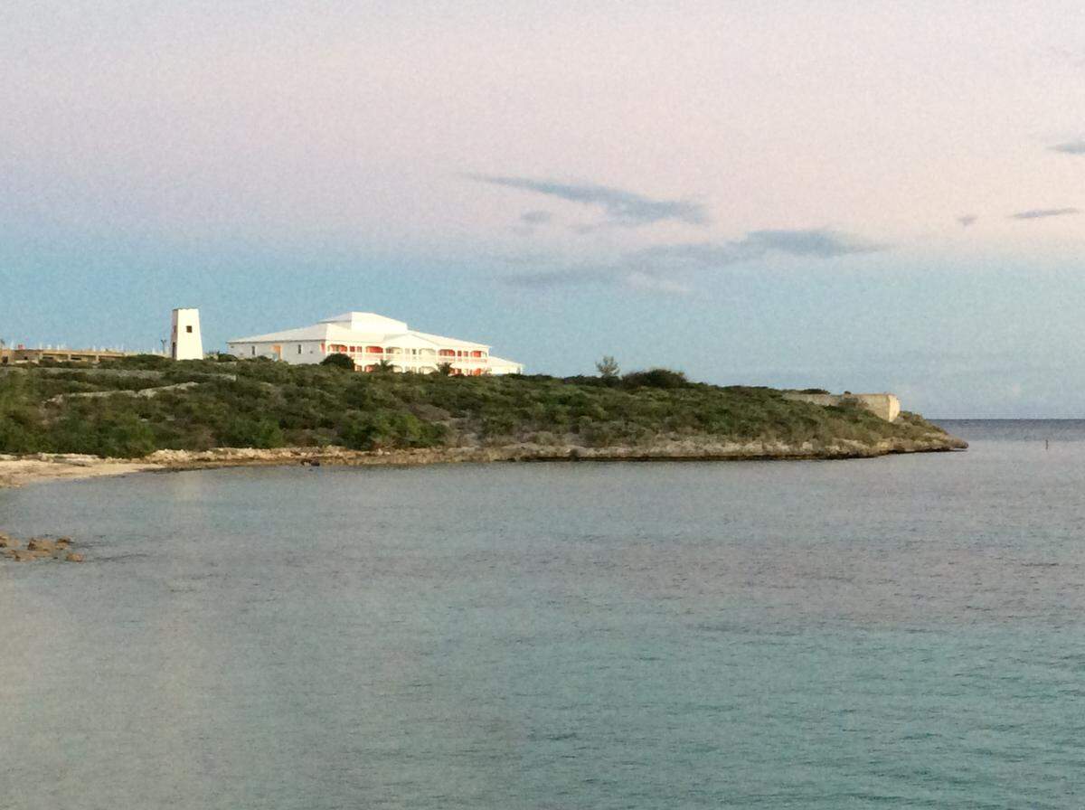 The present-day view from “The Regatta Village” in South Caicos, Turks and Caicos Islands where the late Queen Elizabeth II and her late husband Prince Philip entered when they visited in 1966. Every year, islanders celebrate the visit with boat races, pageantry and dance.