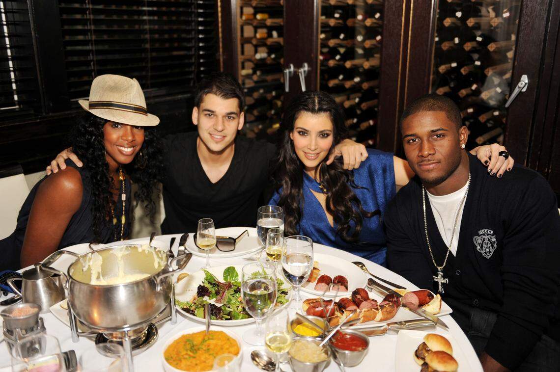 Oh, look, it’s just Kelly Rowland, Rob Kardashian, Kim Kardashian and Reggie Bush on your average night at Prime 112.