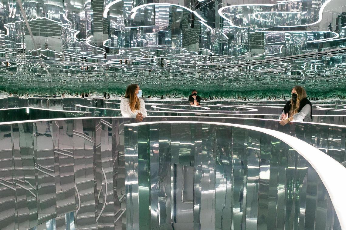 The maze is an opportunity to take many confusing photos.