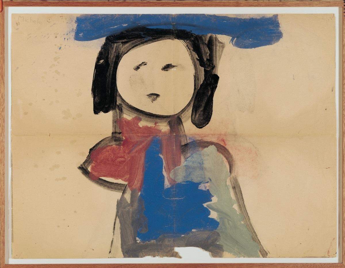 Michele Oka Doner’s self portrait from her childhood days is one of the works being auction in the “My Kid Could Do That” benefit.