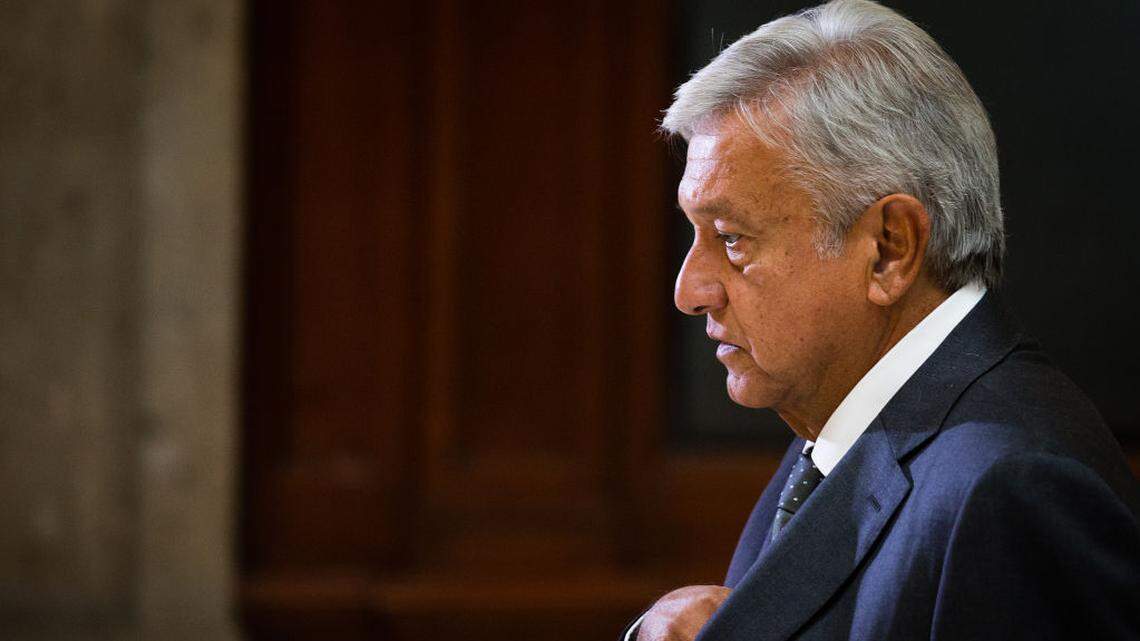 Mexico’s president-elect, Andrés Manuel López Obrador, awaits the beginning of a press conference.  He will be inaugurated on Dec. 1.