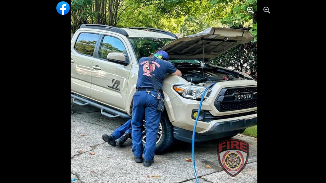 Firefighters tried to coax the kitten out, but she didn’t budge.