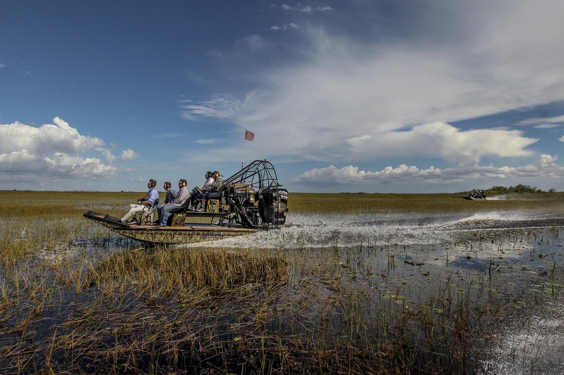 In September, Gov. Ron DeSantis toured Everglades marshes. The U.S. Army Corps of Engineers unveiled a budget this week that cuts spending by more than 30 percent and omits work on an Everglades reservoir.