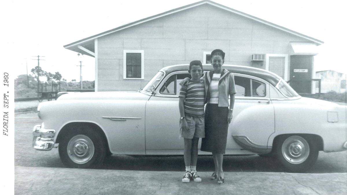 Timothy Williams and his mother Loretta Williams in 1960.