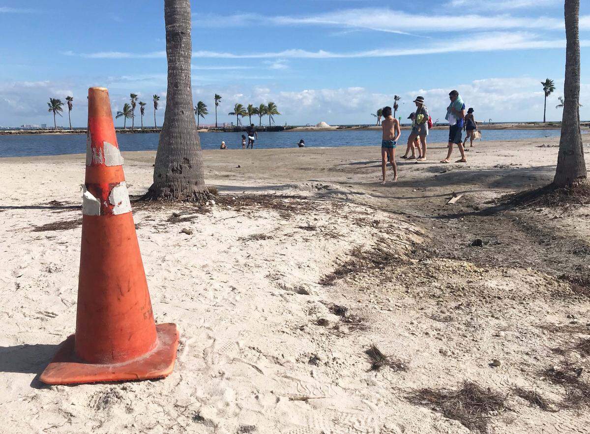 Erosion makes Matheson Hammock’s famous atoll pool beach less pleasant than it should be.