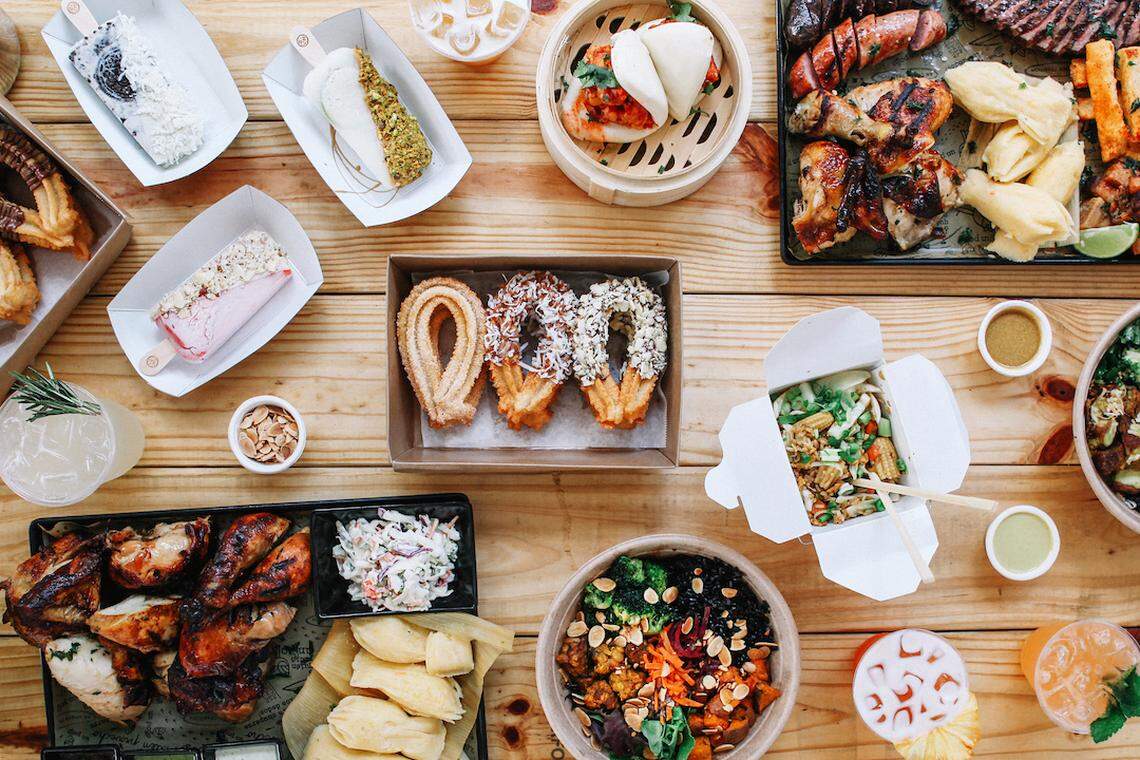 The Doral Yard has several food options, including rotisserie chicken, Chinese-style dumplings and healthy bowls.