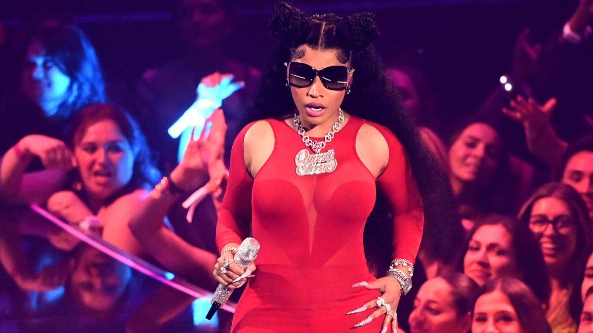 5/26/2024 - File photo dated 12/09/23 of Nicki Minaj performs on stage at the MTV Video Music Awards 2023 held at the Prudential Center in Newark, New Jersey. Issue date: Monday May 6, 2024. (Photo by Doug Peters/PA Images/Alamy Images/Sipa USA) *** US Rights Only ***
