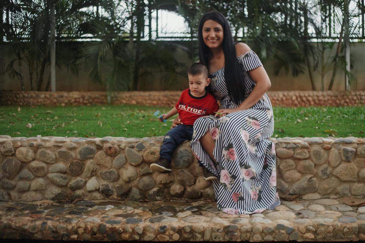 Venezuelan immigrant Angelina Estrada crossed the U.S.-Mexico border with her son to request asylum in the U.S.