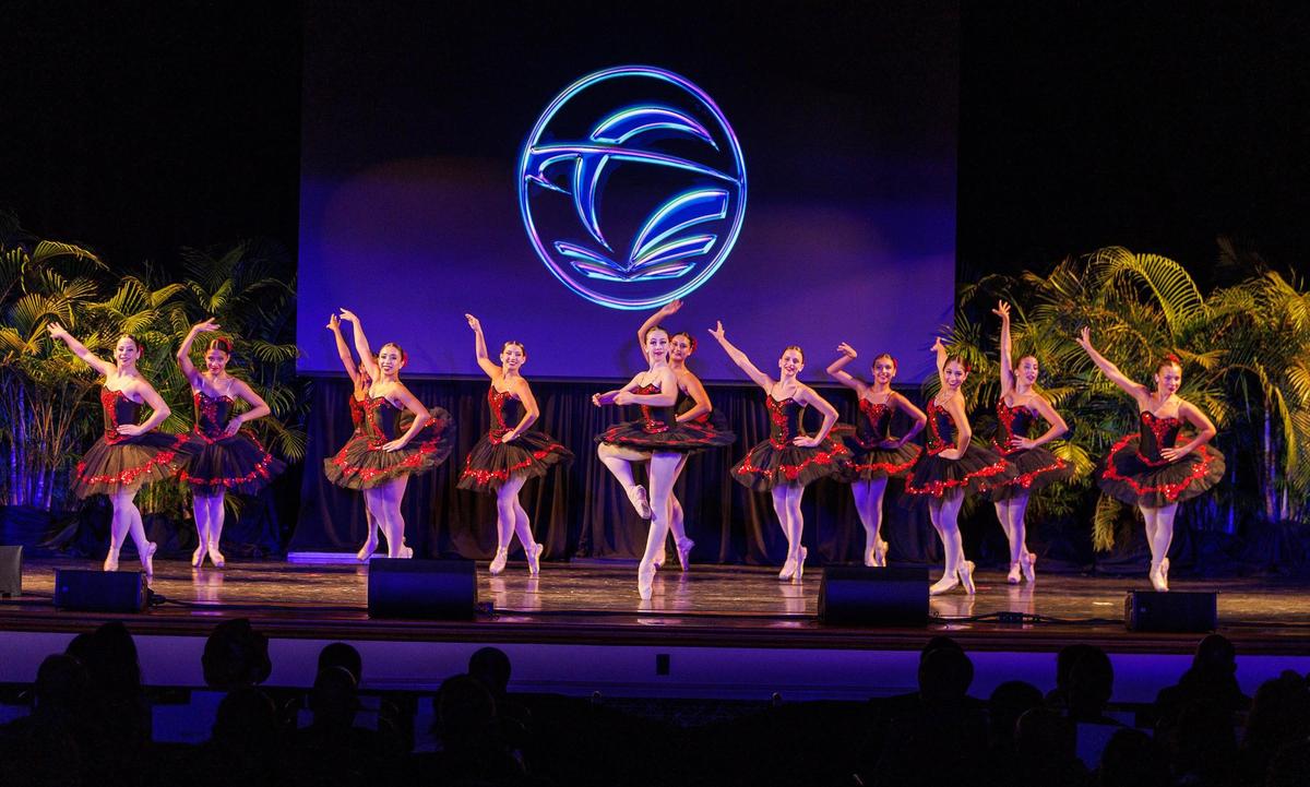 Students from Miami-Dade Public Schools performed in “Paquita” during the district’s 2023- 2024 Opening of Schools event at Miami Senior High School in Miami, on Friday, August 11, 2023.