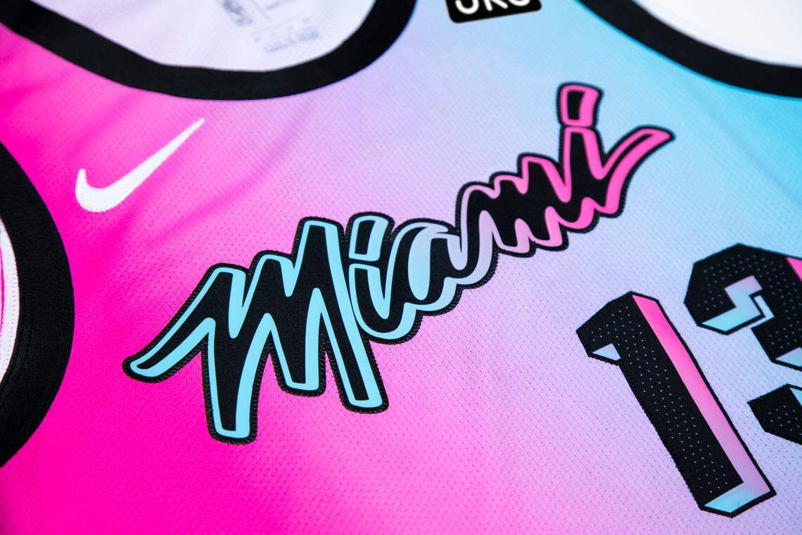 The Miami Heat unveiled the “ViceVersa” City Edition uniform on Tuesday, Dec. 1, 2020.