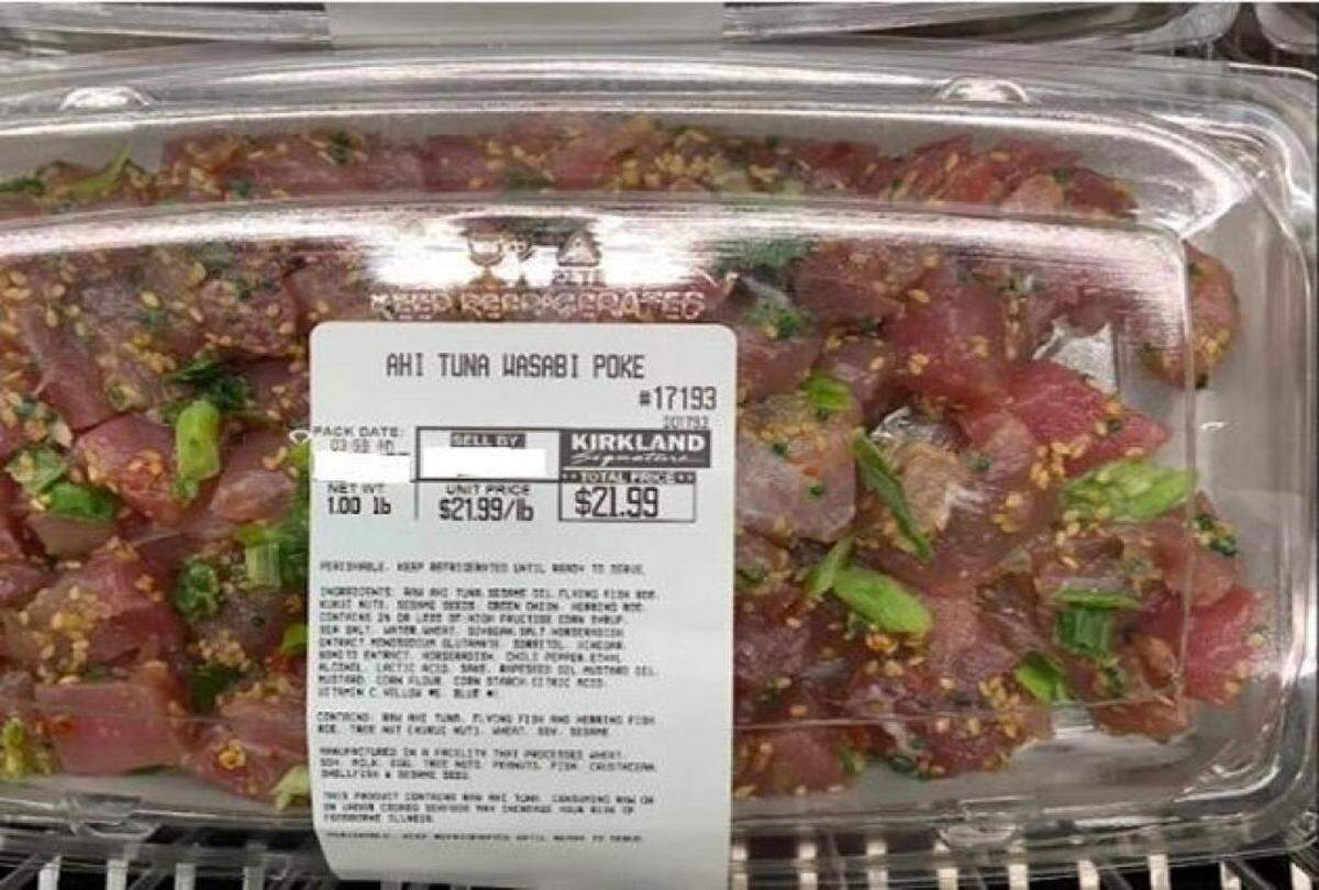 Kirkland Signature brand Ahi Tuna Wasabi Poke