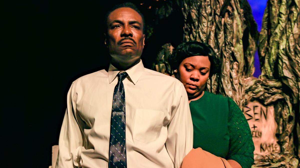 Allan Louis and Brandiss Seward face down trouble in M Ensemble’s ‘Meet Me at the Oak.’