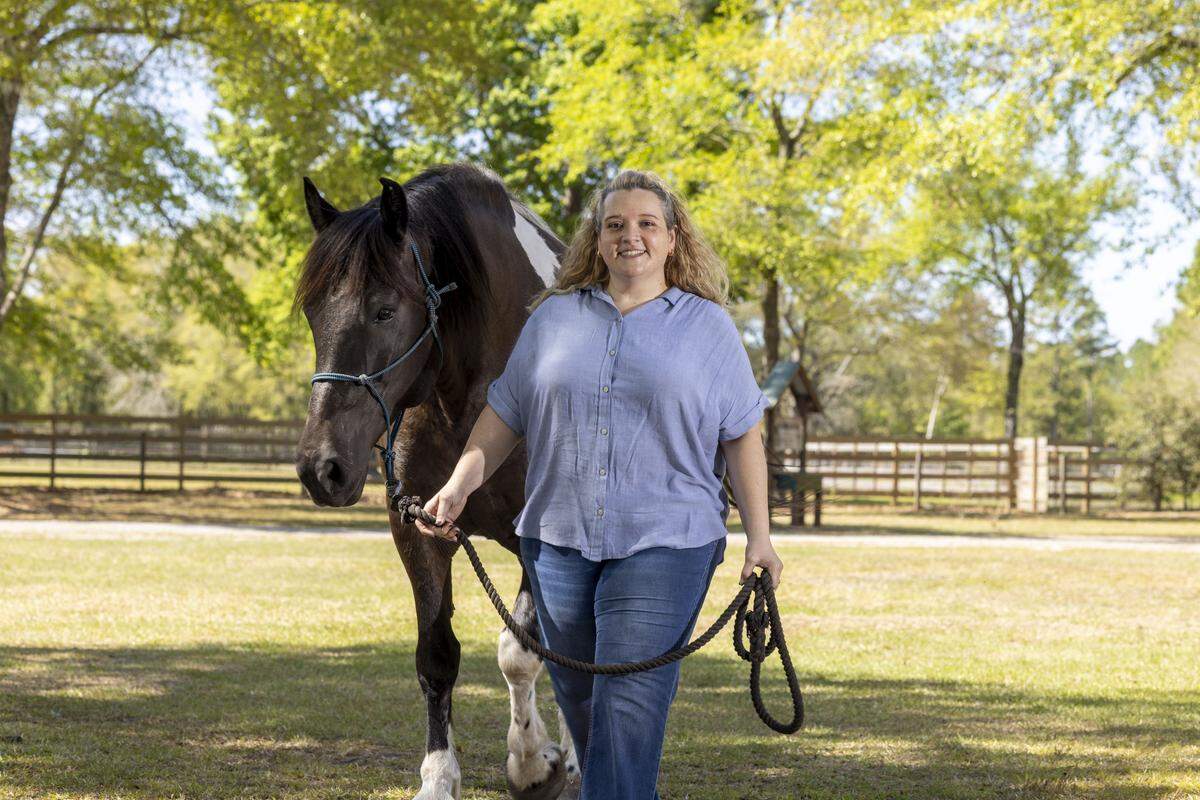 Erin Schaeffer at her home in St. George, Georgia. 