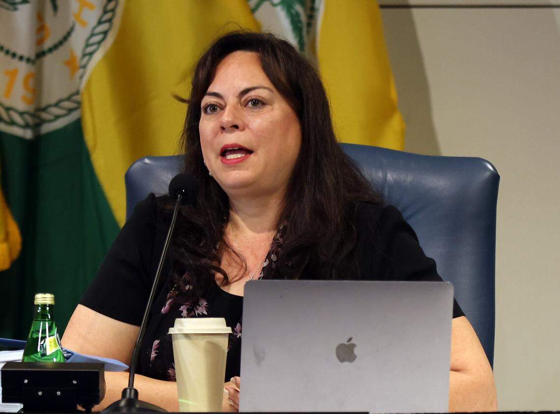 Miami Beach City Commissioner Laura Dominguez attends a meeting on Dec. 13, 2023.