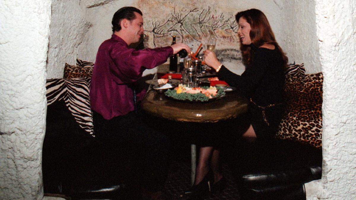 Diners ate in caves at The Caves.