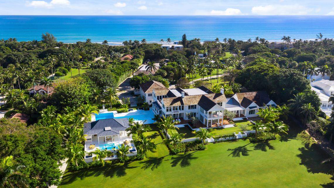 Above: A view of Greg and Kiki Norman’s compound in Palm Beach County.