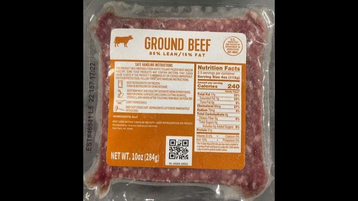 Check your freezer for this pack of ground beef that was in HelloFresh meal kits in July.