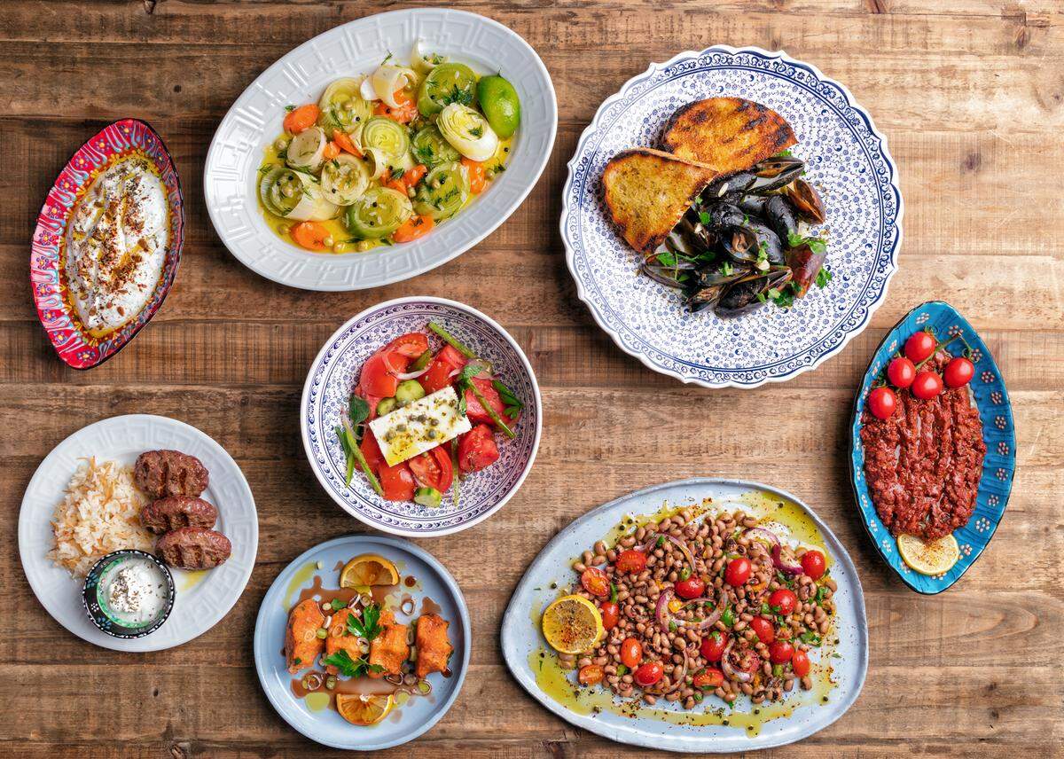 A wide selection of hot and cold small plates are the heart of Doya’s pan-Mediterranean menu
