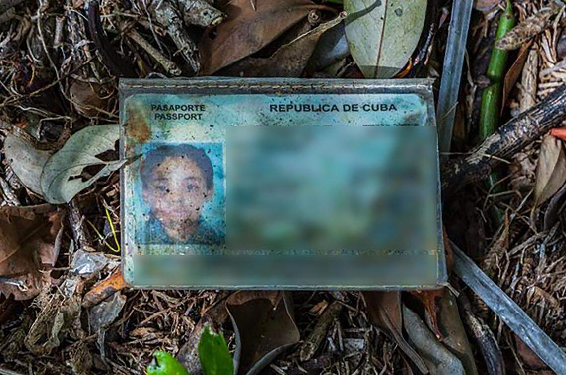 A 2013 laminated page of a Cuban passport belonging to a 5-year old girl, found on the trail at R. Hardy Matheson Preserve in Coral Gables, which runs along Snapper Creek Canal.
