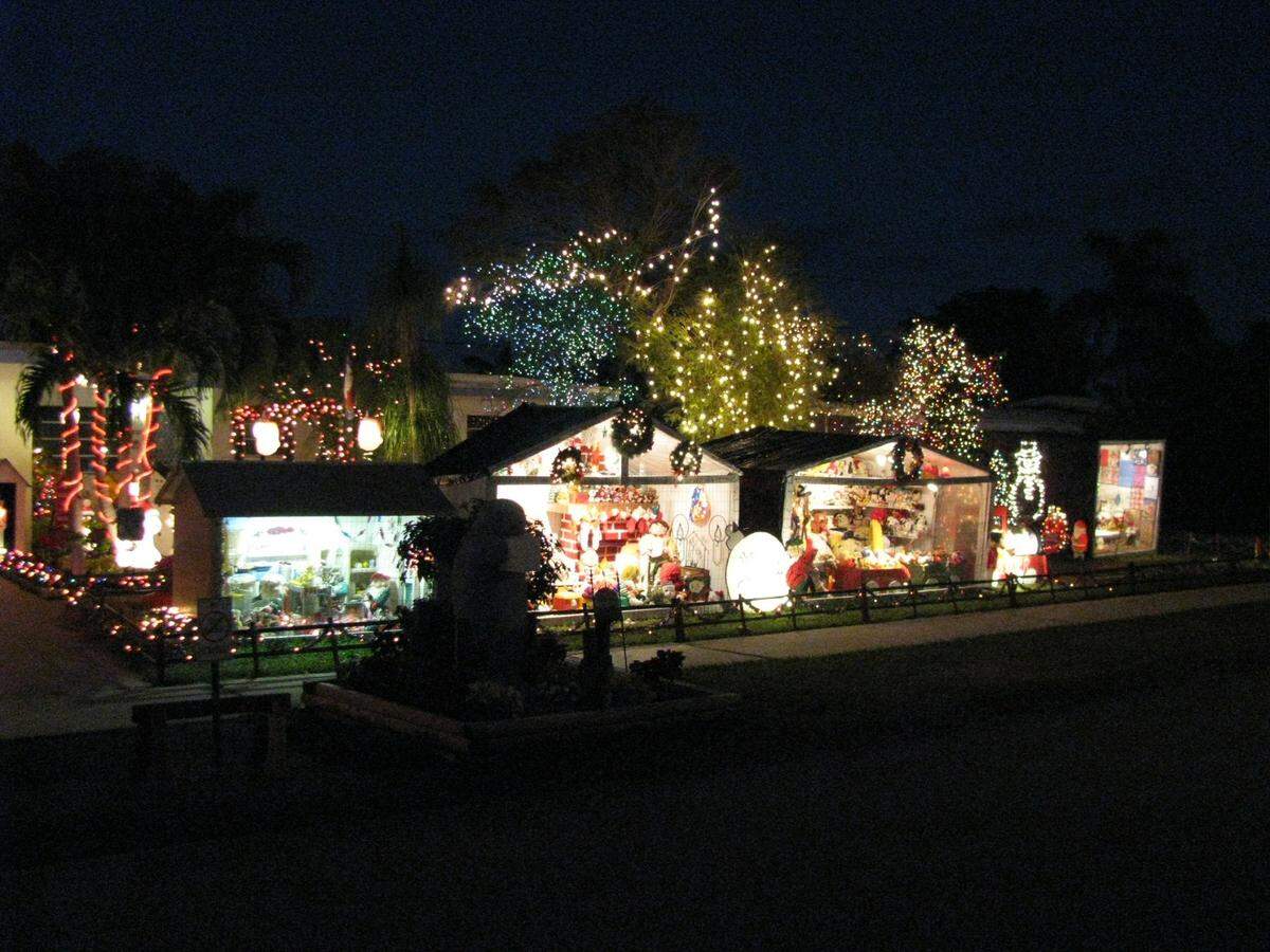For more than 30 years, the Steele family has put up structures with holiday scenes in them as part of their Christmas light display at their home, 19281 Holiday Road, Cutler Bay.