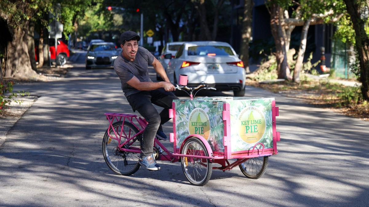Joshua Abril still sometimes rides his bike cart around the Grove selling mini- and full-sized Key lime pies, but he doesn’t do it as often as he used to.