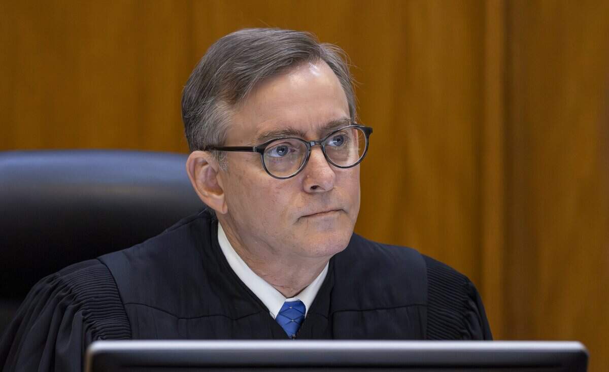 Judge Miguel de la O listens to former Miami-Dade School Board member Lubby Navarro's attorney during her plea hearing at the Richard E. Gerstein Justice Building on Tuesday, April 14, 2026, in Miami, Fla. Navarro plead guilty to spending up to $100,000 of district funds while in office.