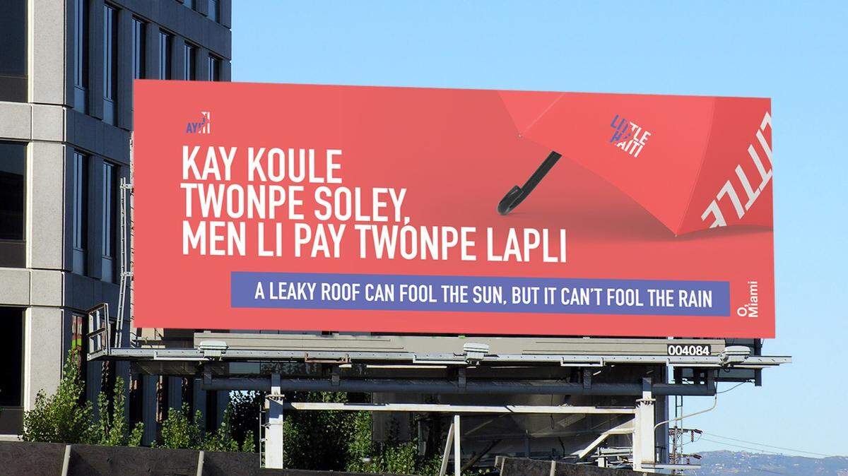 You’ll see this billboard in Little Haiti as part of a project calling out the perils of gentrification in the community. It’s all part of O, Miami.